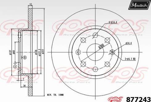 Maxtech 877243.0000 - Kočioni disk www.molydon.hr