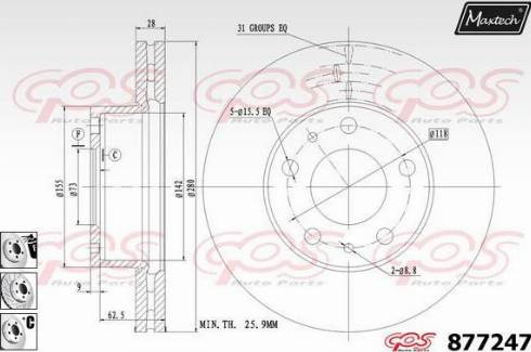 Maxtech 877247.6980 - Kočioni disk www.molydon.hr