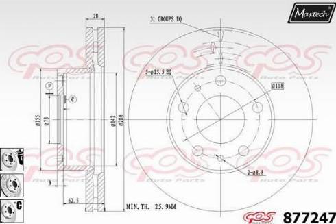 Maxtech 877247.6880 - Kočioni disk www.molydon.hr