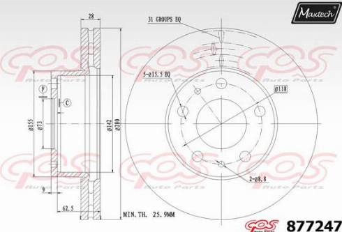 Maxtech 877247.0000 - Kočioni disk www.molydon.hr