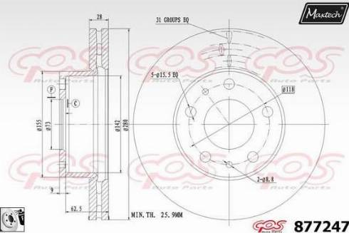 Maxtech 877247.0080 - Kočioni disk www.molydon.hr