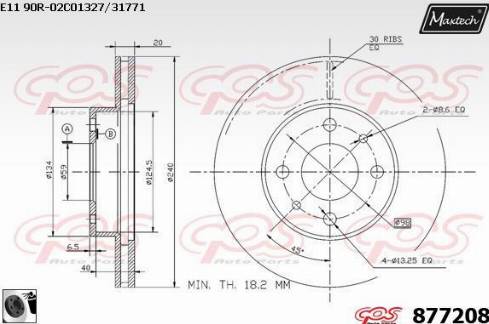 Maxtech 877208.0060 - Kočioni disk www.molydon.hr