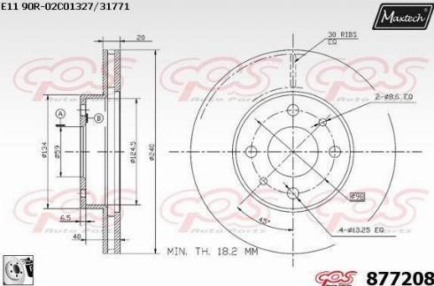 Maxtech 877208.0080 - Kočioni disk www.molydon.hr