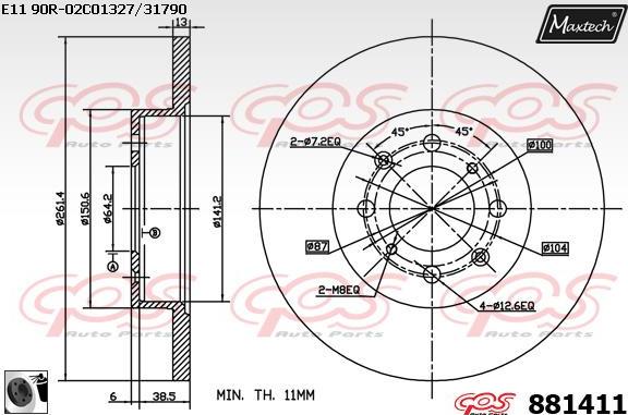 Maxtech 877208 - Kočioni disk www.molydon.hr