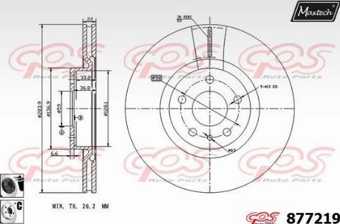 Maxtech 877219.6060 - Kočioni disk www.molydon.hr