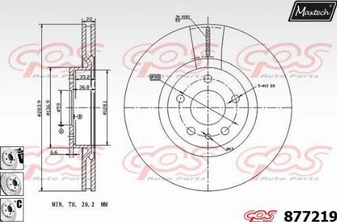 Maxtech 877219.6880 - Kočioni disk www.molydon.hr