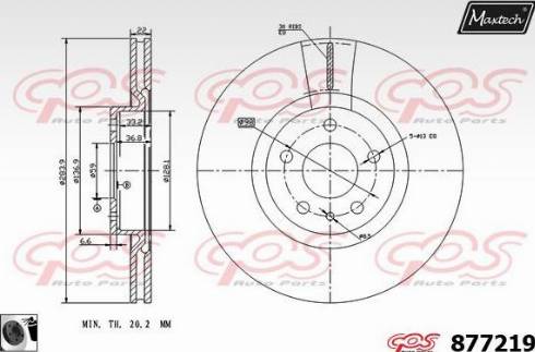 Maxtech 877219.0060 - Kočioni disk www.molydon.hr