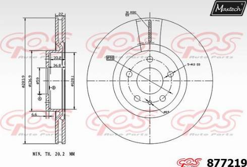 Maxtech 877219.0000 - Kočioni disk www.molydon.hr