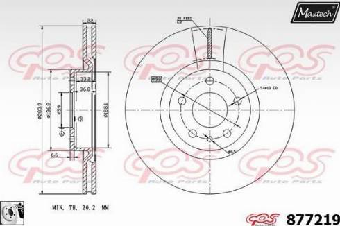 Maxtech 877219.0080 - Kočioni disk www.molydon.hr