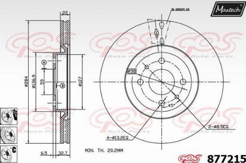 Maxtech 877215.6880 - Kočioni disk www.molydon.hr