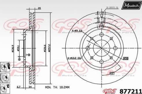 Maxtech 877211.6880 - Kočioni disk www.molydon.hr