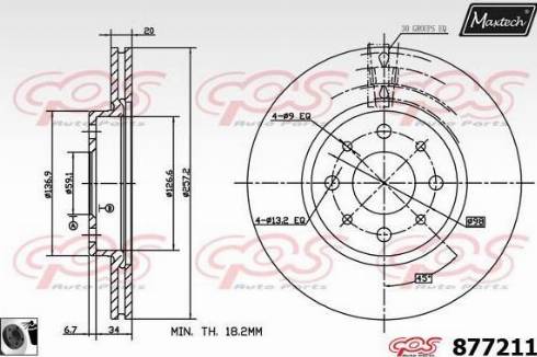 Maxtech 877211.0060 - Kočioni disk www.molydon.hr