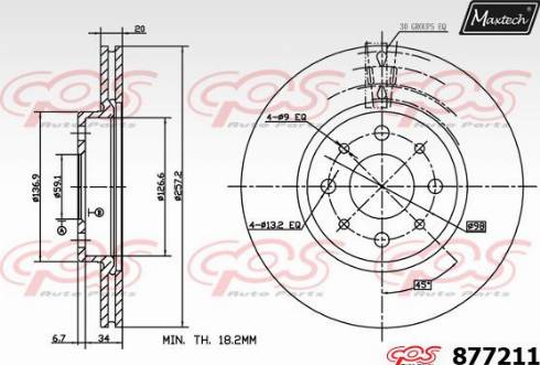 Maxtech 877211.0000 - Kočioni disk www.molydon.hr