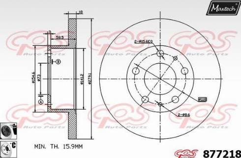 Maxtech 877218.6060 - Kočioni disk www.molydon.hr