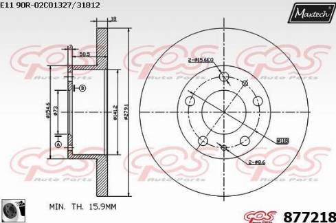 Maxtech 877218.0060 - Kočioni disk www.molydon.hr