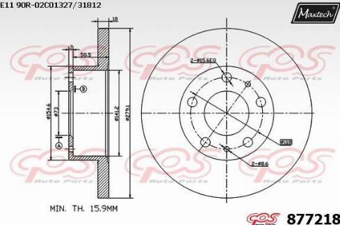 Maxtech 877218.0000 - Kočioni disk www.molydon.hr