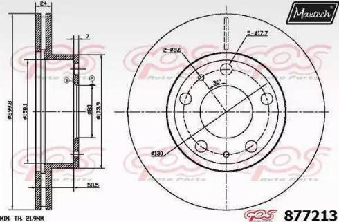 Maxtech 877213.6060 - Kočioni disk www.molydon.hr