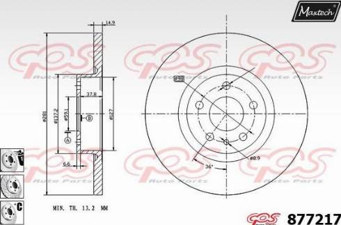 Maxtech 877217.6980 - Kočioni disk www.molydon.hr