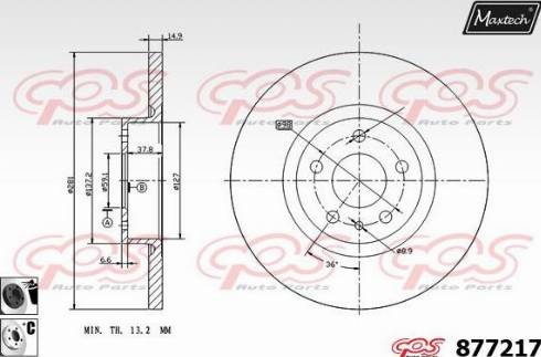 Maxtech 877217.6060 - Kočioni disk www.molydon.hr