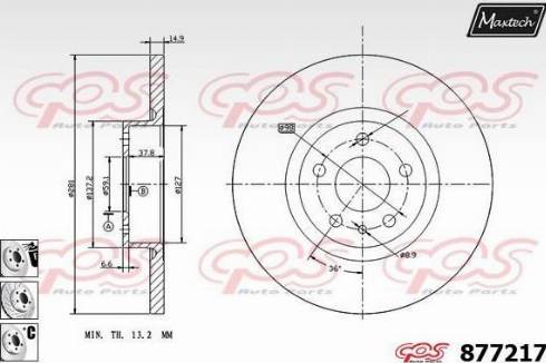 Maxtech 877217.6880 - Kočioni disk www.molydon.hr