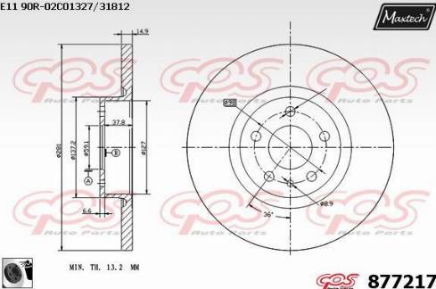 Maxtech 877217.0060 - Kočioni disk www.molydon.hr