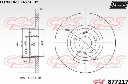 Maxtech 877217.0000 - Kočioni disk www.molydon.hr