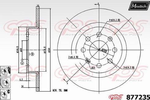 Maxtech 877235.6980 - Kočioni disk www.molydon.hr