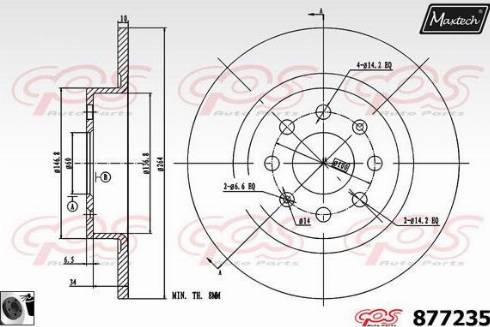 Maxtech 877235.0060 - Kočioni disk www.molydon.hr