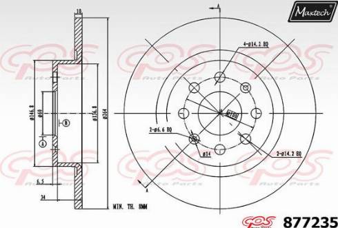 Maxtech 877235.0000 - Kočioni disk www.molydon.hr