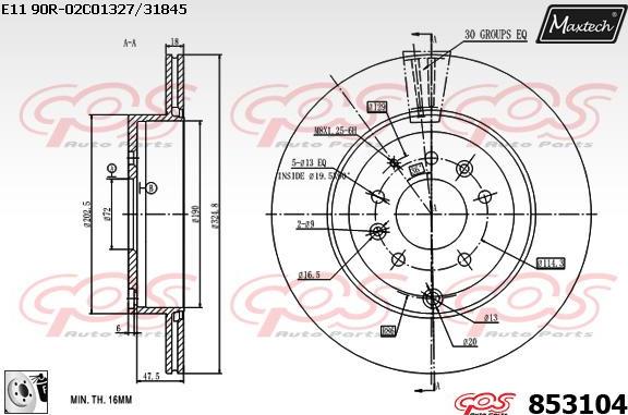 Maxtech 877235 - Kočioni disk www.molydon.hr