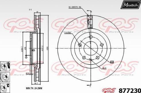 Maxtech 877230.6980 - Kočioni disk www.molydon.hr