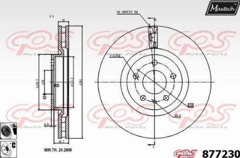 Maxtech 877230.6060 - Kočioni disk www.molydon.hr