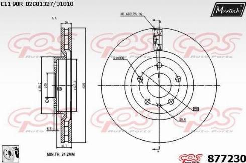 Maxtech 877230.0080 - Kočioni disk www.molydon.hr