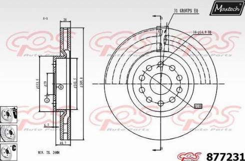 Maxtech 877231.6980 - Kočioni disk www.molydon.hr