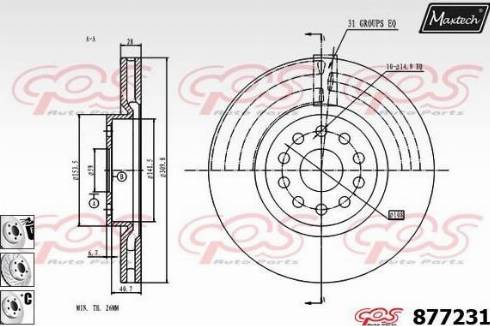 Maxtech 877231.6880 - Kočioni disk www.molydon.hr