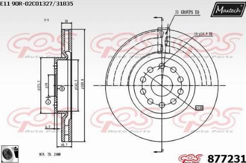 Maxtech 877231.0060 - Kočioni disk www.molydon.hr