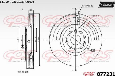 Maxtech 877231.0000 - Kočioni disk www.molydon.hr