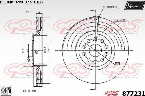 Maxtech 877231.0080 - Kočioni disk www.molydon.hr