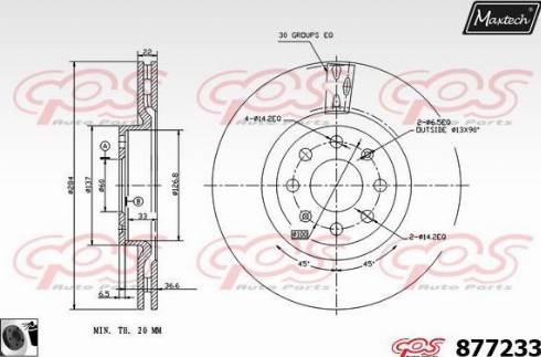 Maxtech 877233.0060 - Kočioni disk www.molydon.hr