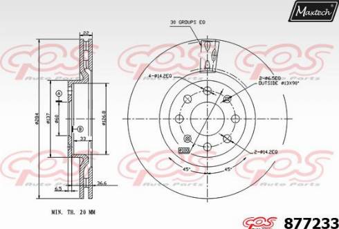 Maxtech 877233.0000 - Kočioni disk www.molydon.hr