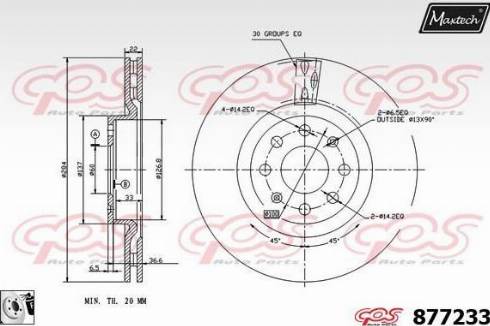 Maxtech 877233.0080 - Kočioni disk www.molydon.hr