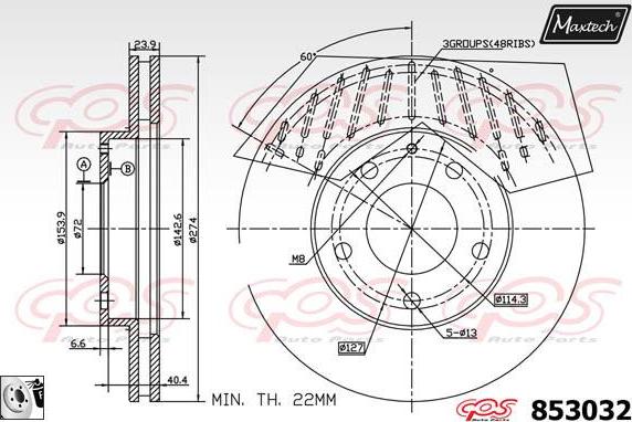 Maxtech 877233 - Kočioni disk www.molydon.hr