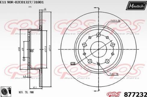 Maxtech 877232.0060 - Kočioni disk www.molydon.hr