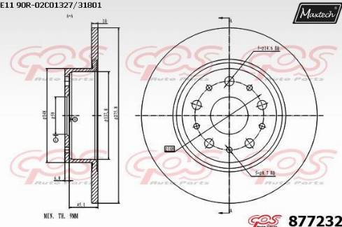 Maxtech 877232.0000 - Kočioni disk www.molydon.hr