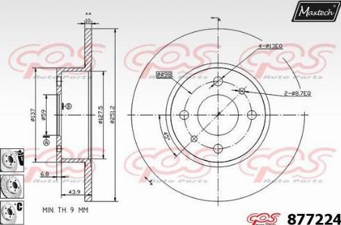 Maxtech 877224.6980 - Kočioni disk www.molydon.hr