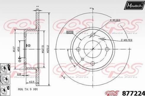 Maxtech 877224.6880 - Kočioni disk www.molydon.hr