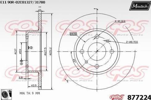 Maxtech 877224.0060 - Kočioni disk www.molydon.hr