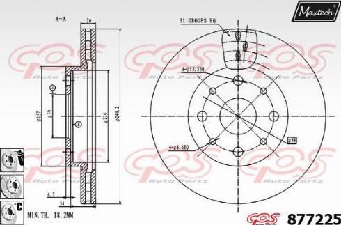 Maxtech 877225.6980 - Kočioni disk www.molydon.hr