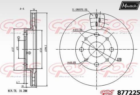 Maxtech 877225.0000 - Kočioni disk www.molydon.hr