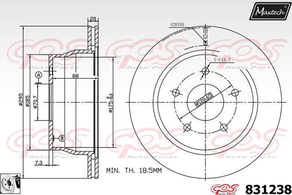 Maxtech 877225 - Kočioni disk www.molydon.hr